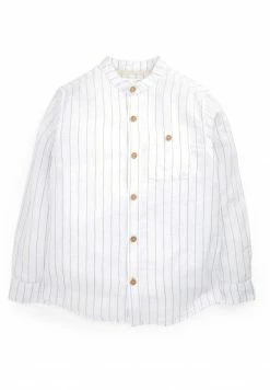 Next Kinder LONG SLEEVE GRANDAD COLLAR - Hemd - Off White
