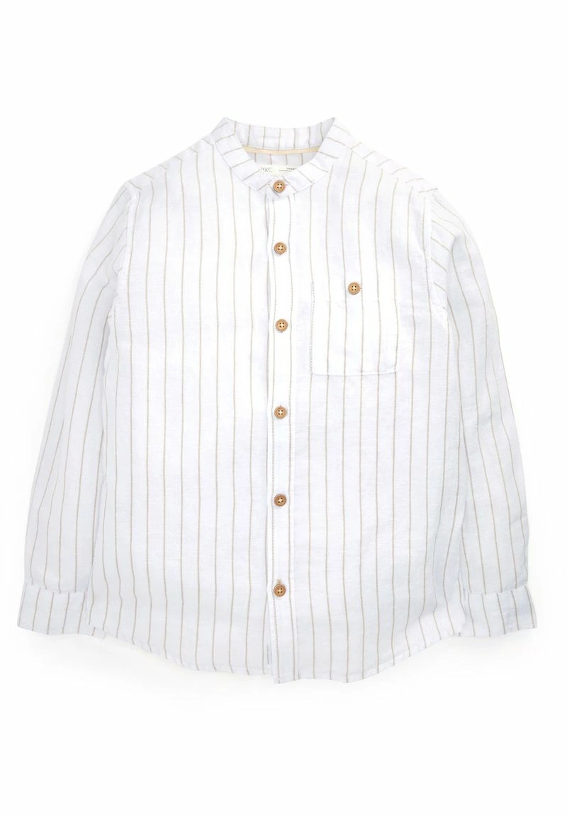 Next Kinder LONG SLEEVE GRANDAD COLLAR - Hemd - Off White