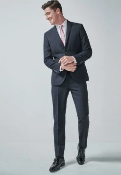 Next Herren NAVY/BLACK TAILORED FIT CHECK SUIT: JACKET - Anzugsakko - Blue