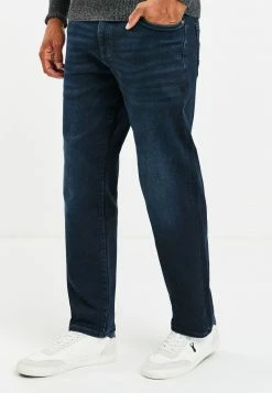 Next Jeans Straight Leg - Mottled Dark Blue | Herren
