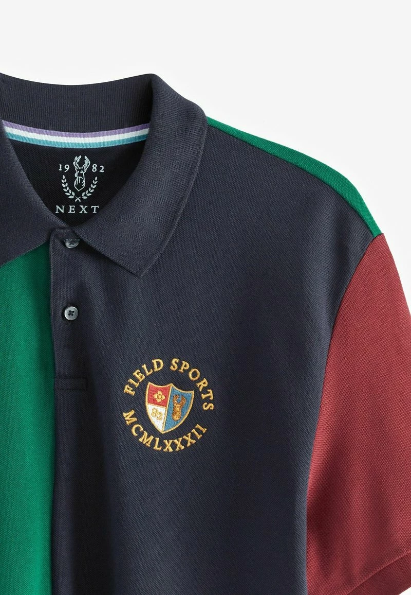 Next Herren Poloshirt - Navy Blue Green – Bild 7