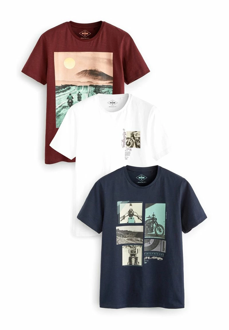 Next Herren 3 PACK - T-Shirt Print - Blue – Bild 6