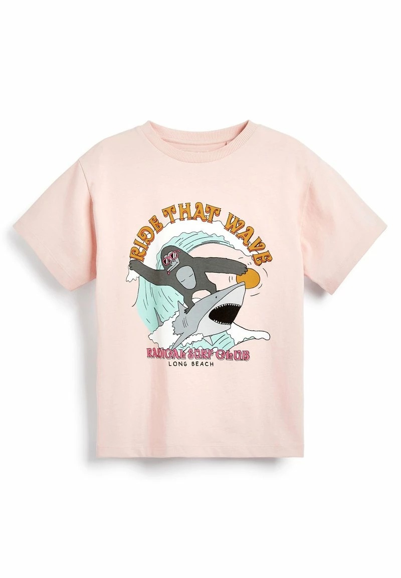 Next Kinder SHORT SLEEVE GRAPHIC (3-16YRS) - T-Shirt Print - Pink Surfing Gorilla