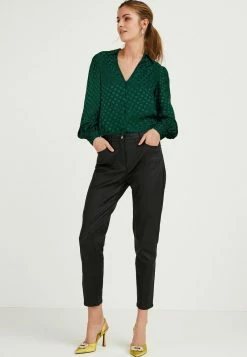 Next Damen JACQUARD COLLARED - Hemdbluse - Green