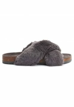 Next Damen Hausschuh - Grey Recycled Faux Fur