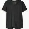 Next TWIST FRONT - T-Shirt Basic - Black | Damen