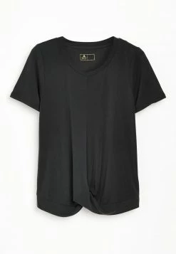 Next TWIST FRONT - T-Shirt Basic - Black | Damen