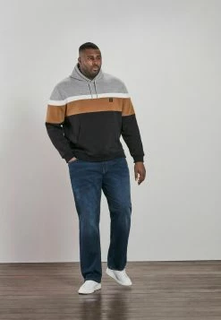 Next Herren Sweatshirt - Navy Blue Grey Blocked