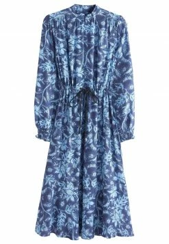 Next LONG SLEEVE - Freizeitkleid - Blue Floral Print | Damen