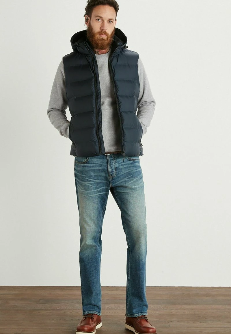 Next Herren SHOWER RESISTANT LONGLINE PUFFER - Weste - Navyblue