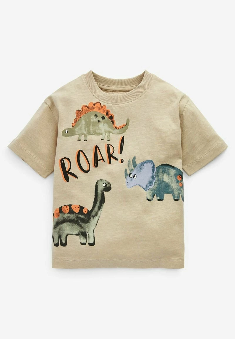 Next Kinder 3 PACK OVERSIZED - T-Shirt Print - Blue Ecru Cream Watercolour Dino – Bild 4
