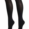 Next Damen TWO PACK - Overkneestrümpfe - Black