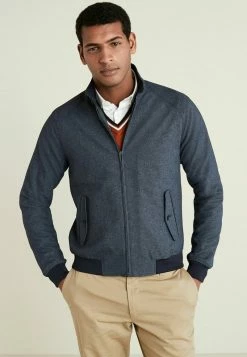 Next Herren TEXTURED HARRINGTON - Leichte Jacke - Blue