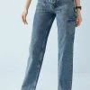 Next Damen Jeans Straight Leg - Blue