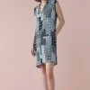 Next Damen Freizeitkleid - Blue Snake Print