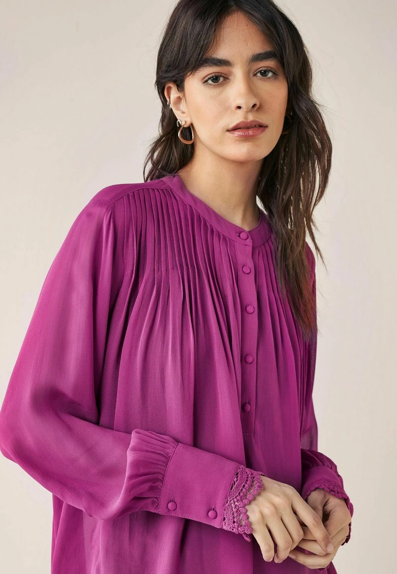 Next Damen Bluse - Purple Fan Print – Bild 2