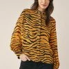 Next Damen TRIM DETAIL - Hemdbluse - Ochre Yellow Black Animal