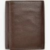 Next Herren SIGNATURE ITALIAN LEATHER EXTRA CAPACITY TRIFOLD - Geldbörse - Brown