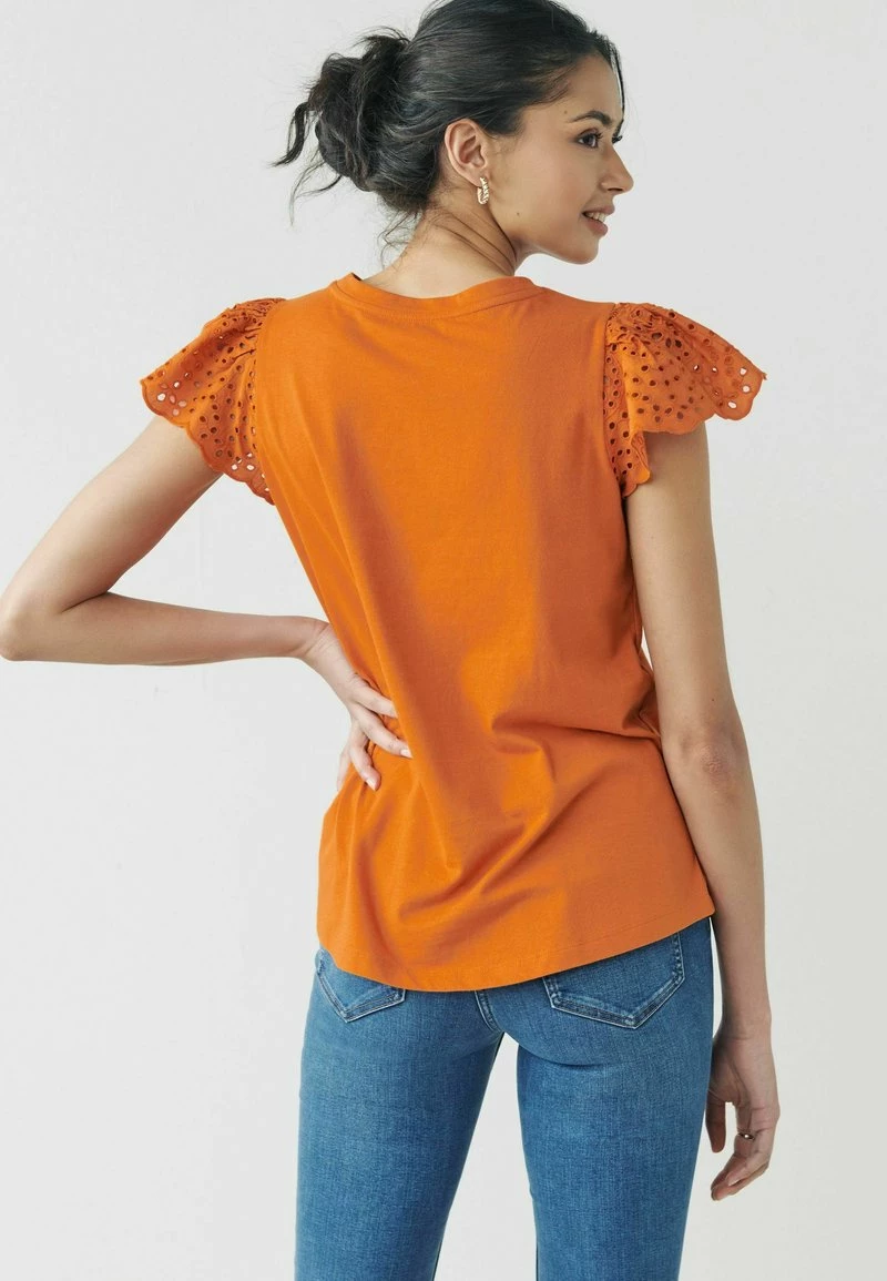Next Damen FLUTE SLEEVE - T-Shirt Print - Orange – Bild 2