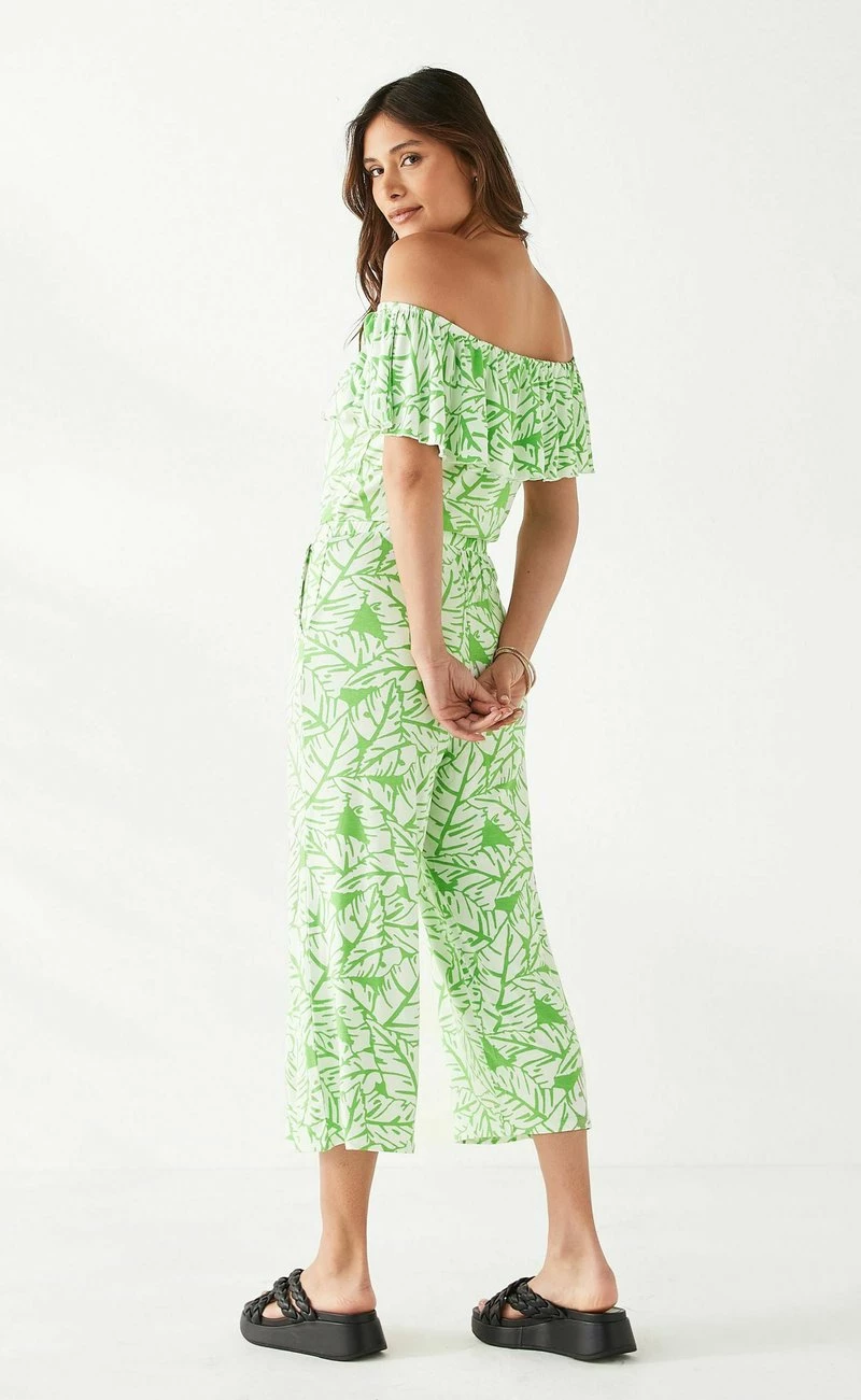 Next Damen OFF SHOULDER - Jumpsuit - Green Floral – Bild 2