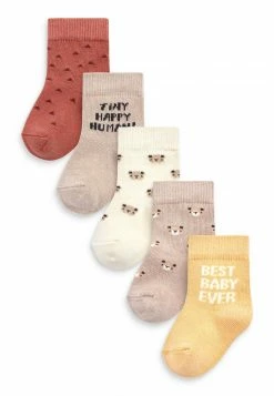Next Unisex Socken - Neutral Brown Slogan