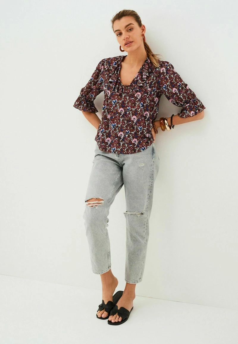 Next Damen SAVANNAH MILLER LONG SLEEVE - Bluse - Berry Red Floral