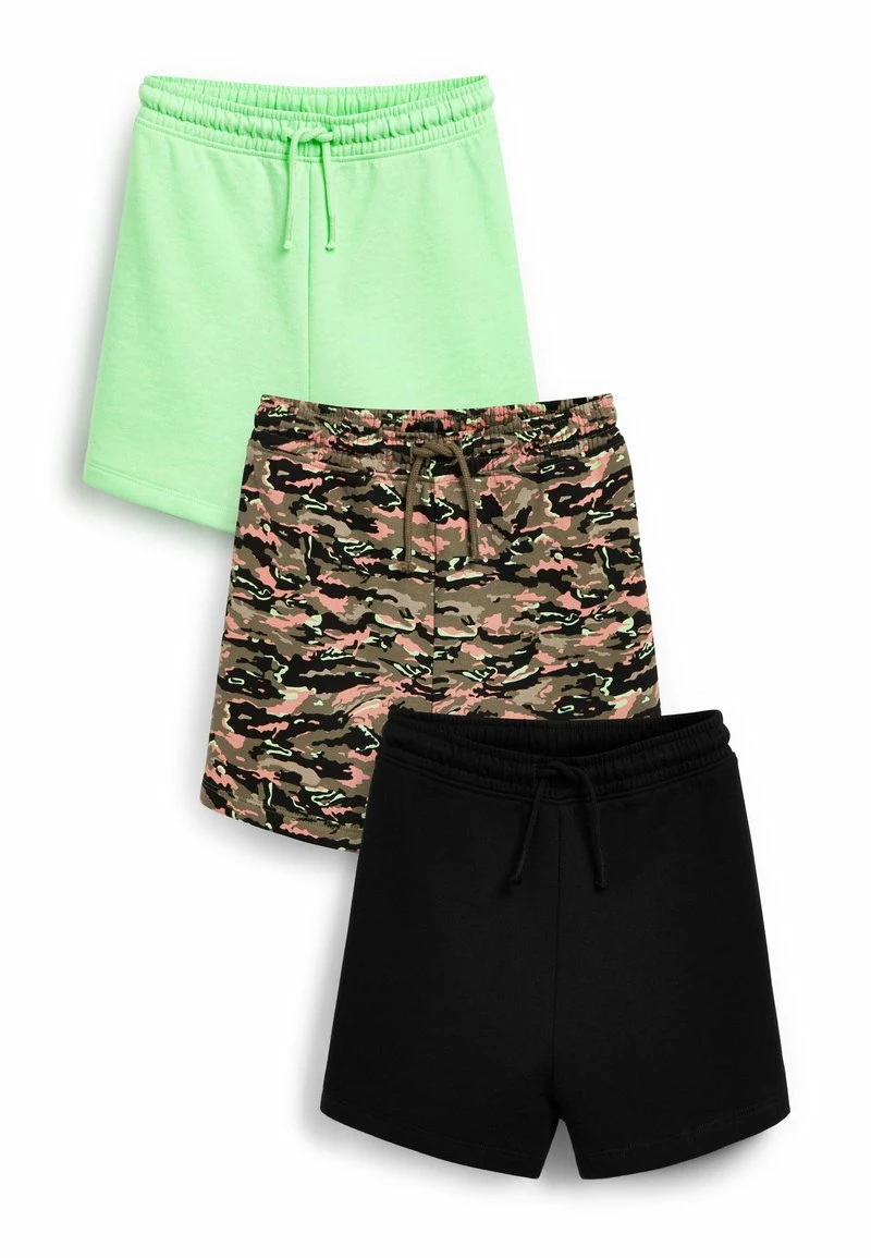Next Kinder 3 PACK - Shorts - Green Pink Black Camo Print