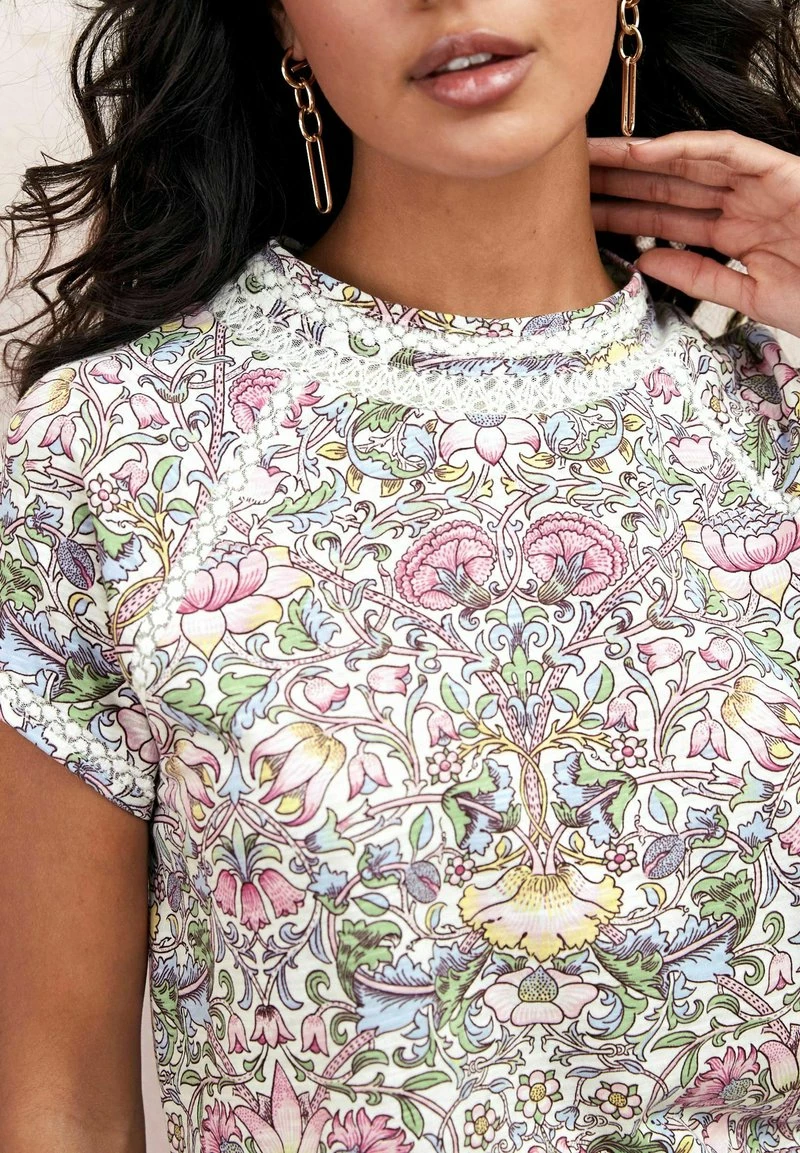 Next Damen BUBBLEHEM RAGLAN - T-Shirt Print - Morris Co Blush Pink Print – Bild 3