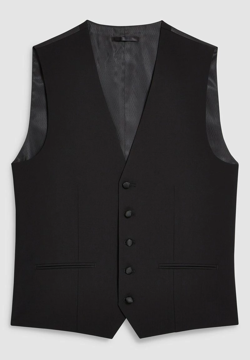 Next Herren SIGNATURE PLAIN SUIT: WAISTCOAT - Anzugweste - Black – Bild 4