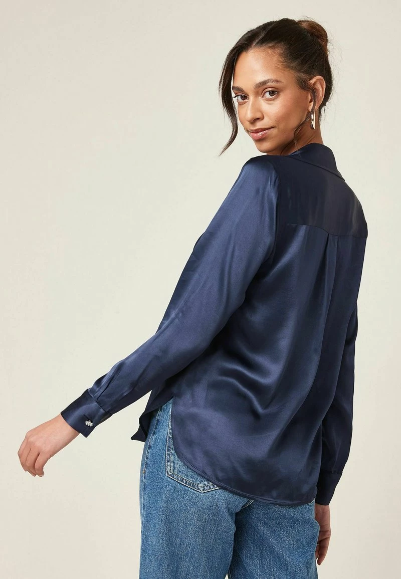 Next Damen BLING BUTTON - Hemdbluse - Navy Blue – Bild 3