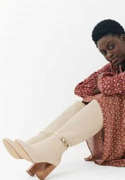 Next Damen High Heel Stiefel - Off White