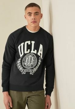 Next Herren LICENSE CREW - Sweatshirt - Mottled Black