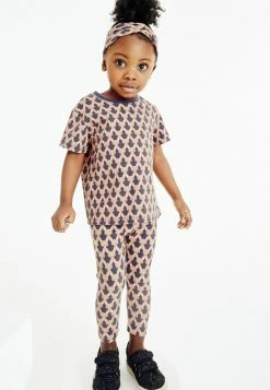 Next Kinder SET - Leggings - Hosen - Black Brown Bunny