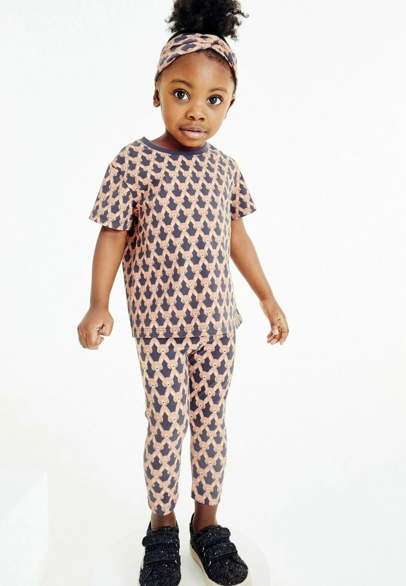 Next Kinder SET - Leggings - Hosen - Black Brown Bunny