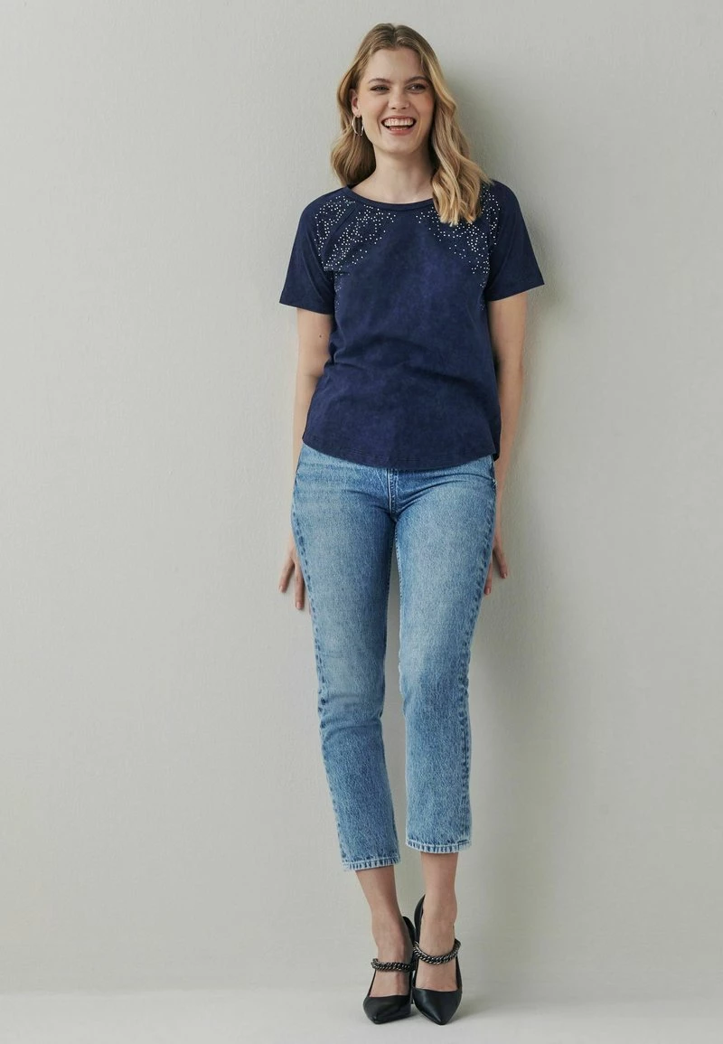 Next SHORT SLEEVE RAGLAN - T-Shirt Print - Navy Blue | Damen