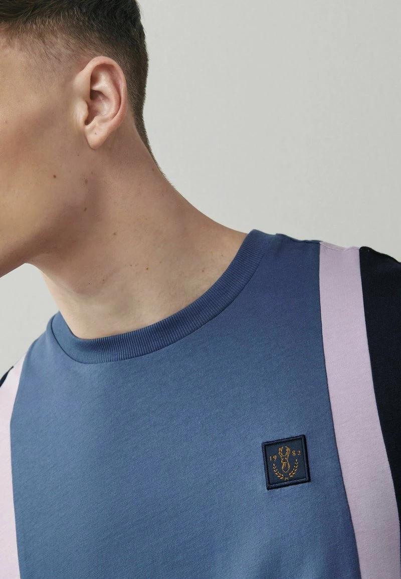 Next Herren BLOCKED - T-Shirt Print - Denim Blue Purple – Bild 4