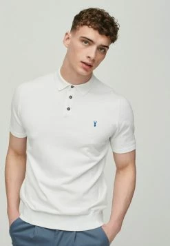 Next Poloshirt - White With Stag Embroidery | Herren
