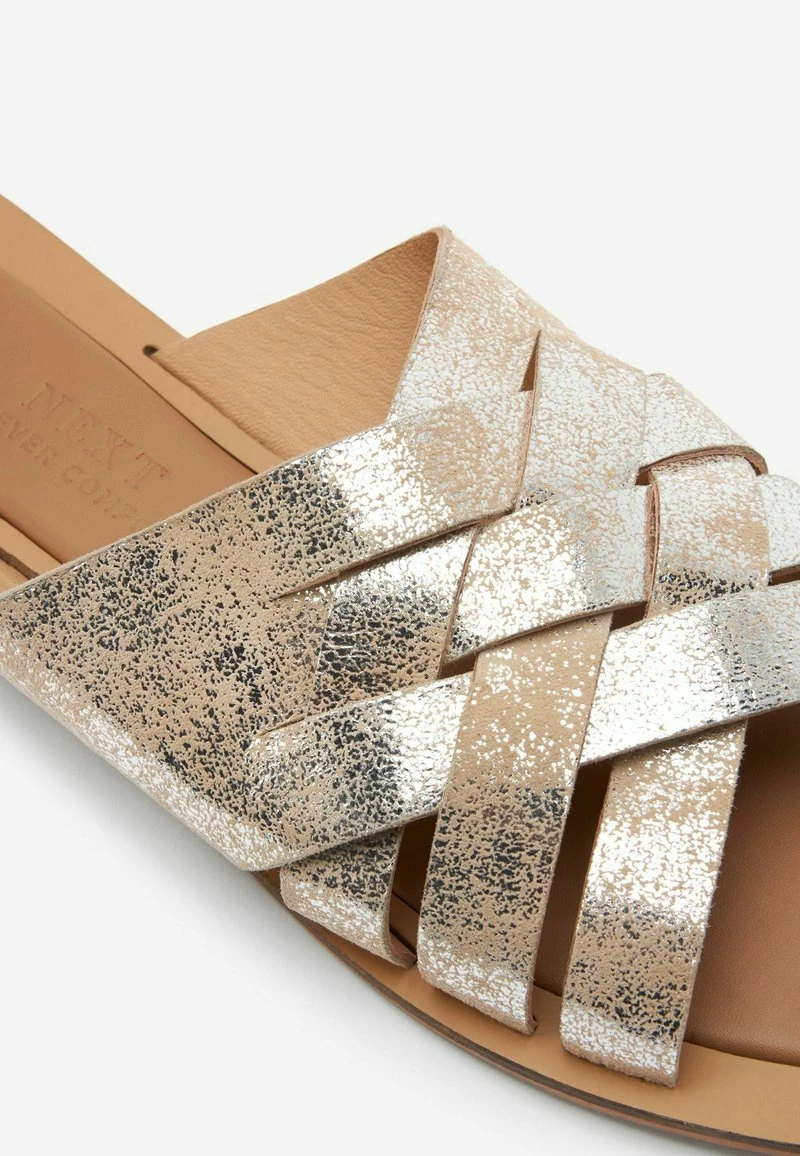 Next Damen SQUARE TOE SLOTTED - Pantolette Flach - Silver – Bild 4