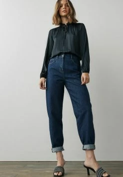 Next Damen Jeans Tapered Fit - Dark Blue Denim