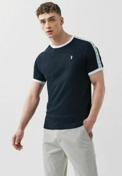 Next Herren BLOCKED - T-Shirt Print - Navy Blue Tape