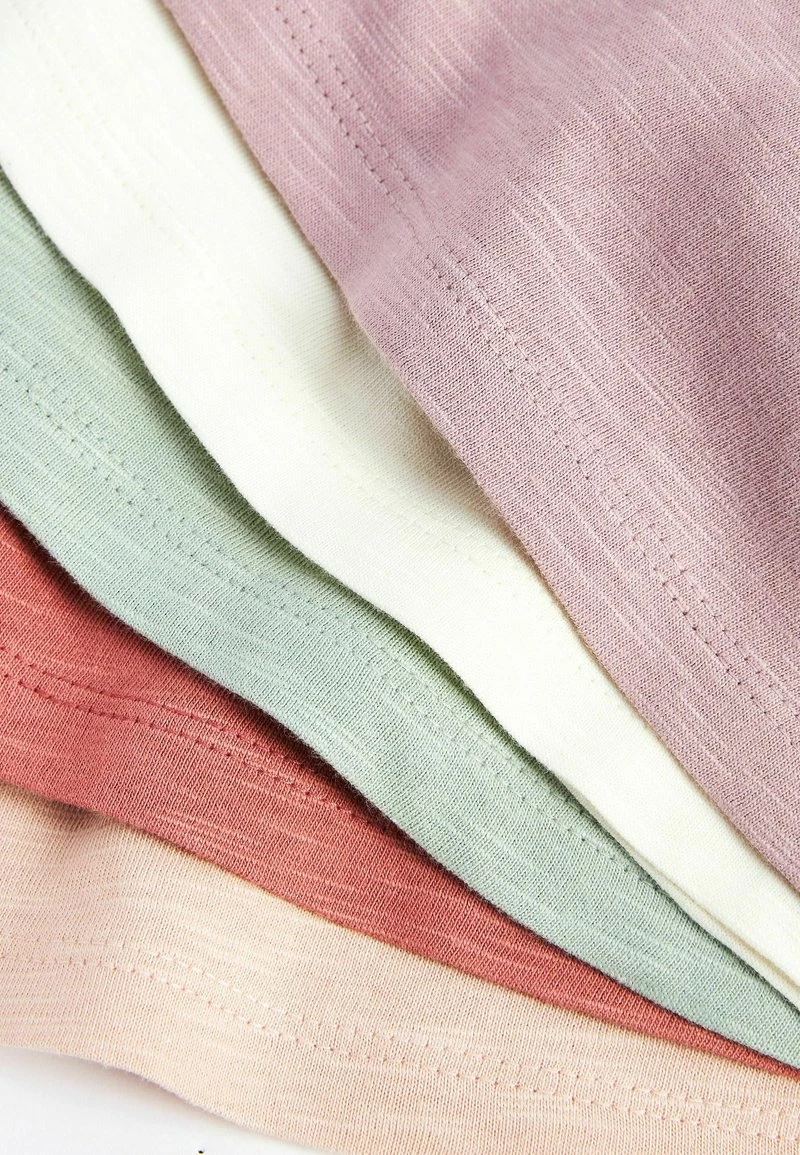 Next Kinder BABY 5 PACK - T-Shirt Basic - Pink, Cream, Purple And Green – Bild 7