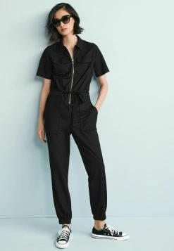 Next Damen ZIP UTILITY - Jumpsuit - Black