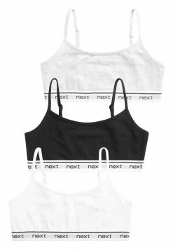 Next Kinder MONOCHROME 3 PACK STRAPPY CROP TOPS (OLDER) - Bustier - Black