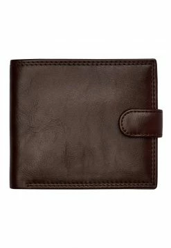 Next Herren BLACK PU POPPER FRONT WALLET - Geldbörse - Brown