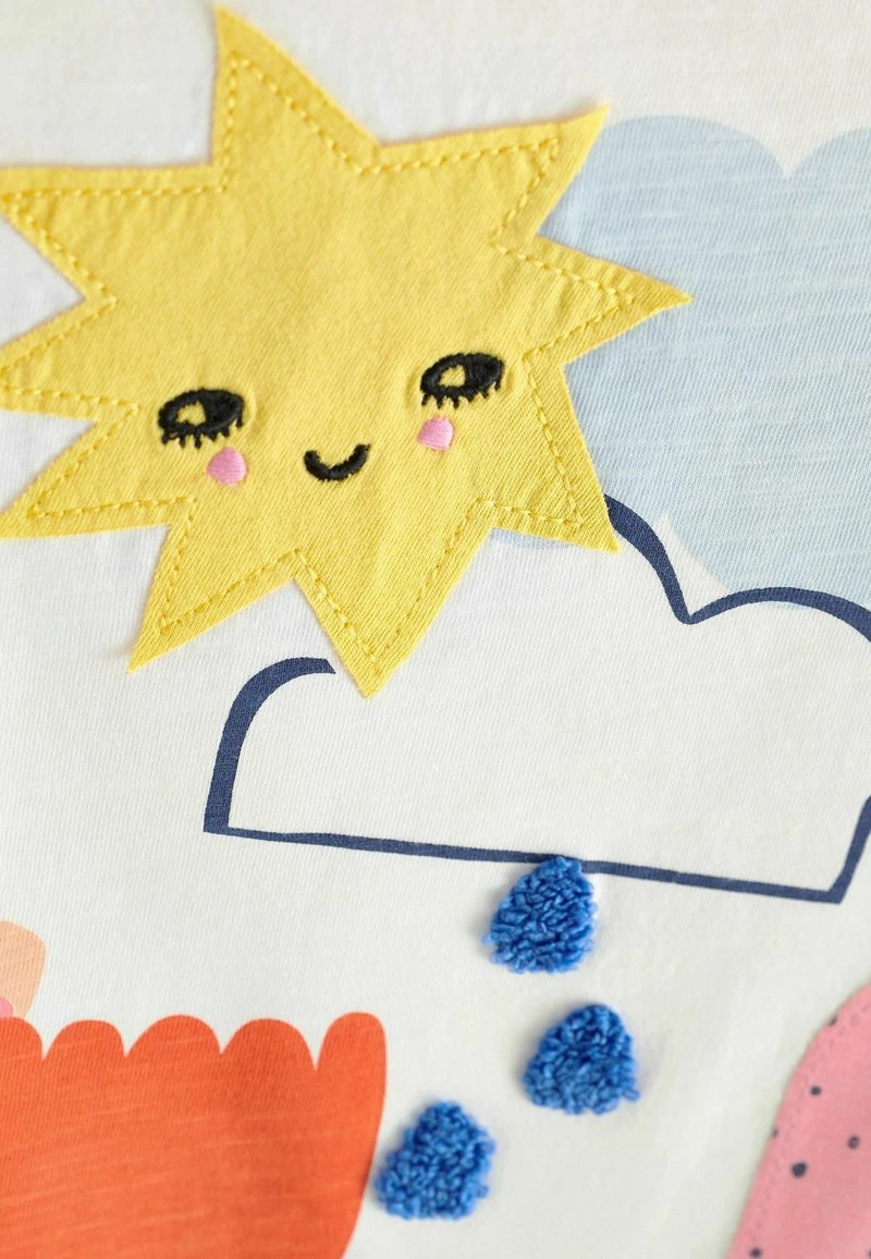 Next APPLIQUé (3MTHS-7YRS) - T-Shirt Print - Cream Colourblock Character | Kinder – Bild 2