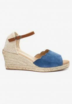 Next Damen SIGNATURE SCALLOPED - Keilsandalette - Blue