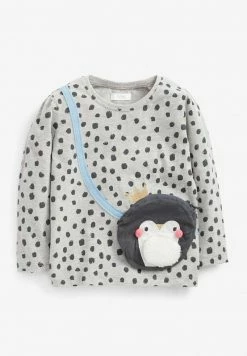 Next Kinder CHRISTMAS PENGUIN BAG - Langarmshirt - Grey