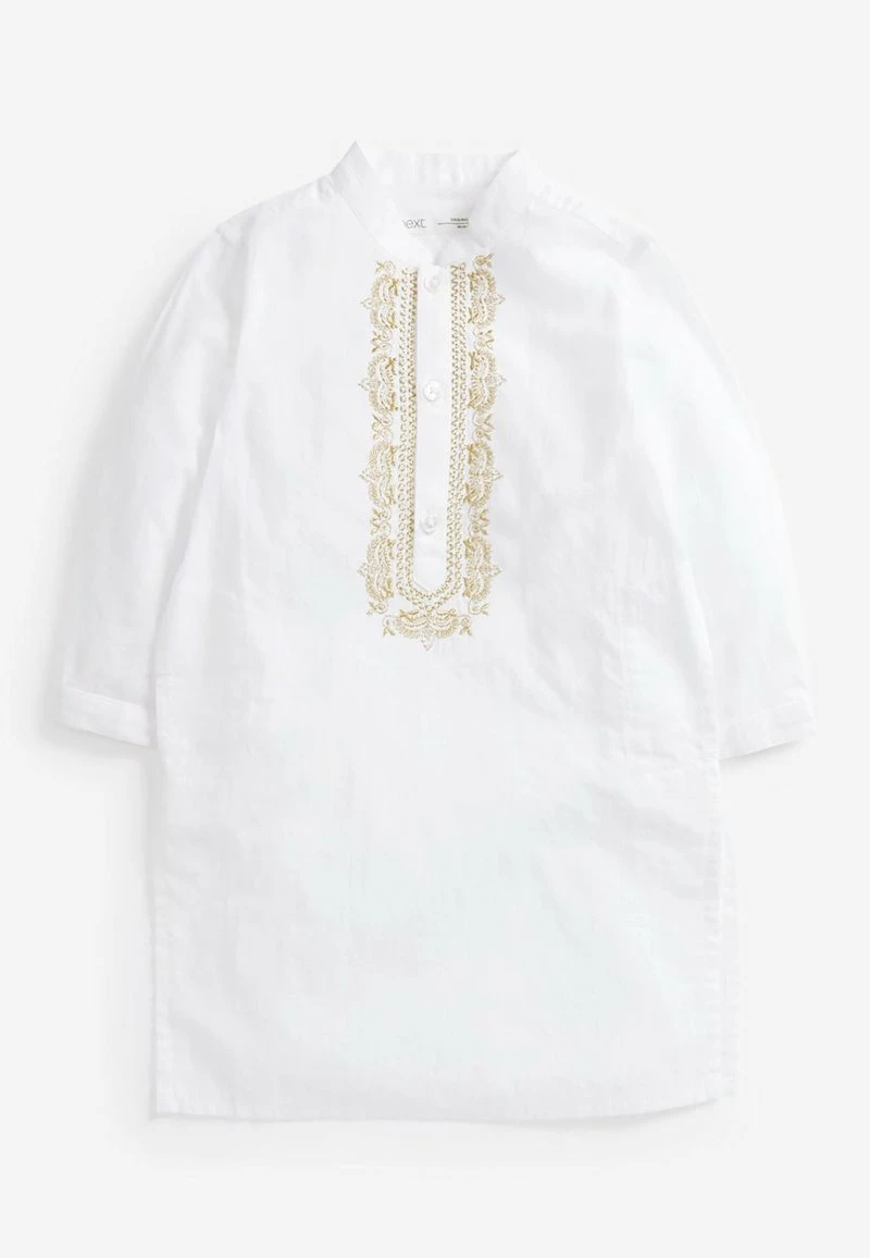 Next Kinder LONG LENGTH EMBROIDERED KURTA 3MTHS-7YRS - Langarmshirt - White