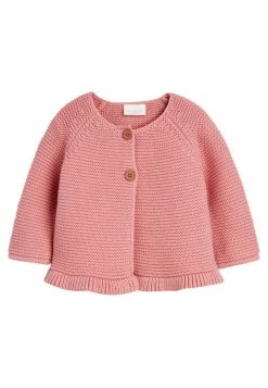 Next Kinder PINK FRILL HEM - Strickjacke - Pink