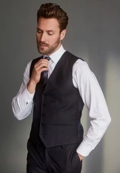 Next CHECK SIGNATURE EMPIRE MILLS - Anzugweste - Navy Blue | Herren